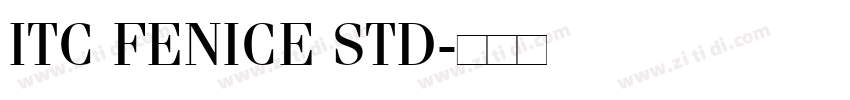 ITC FENICE STD字体转换